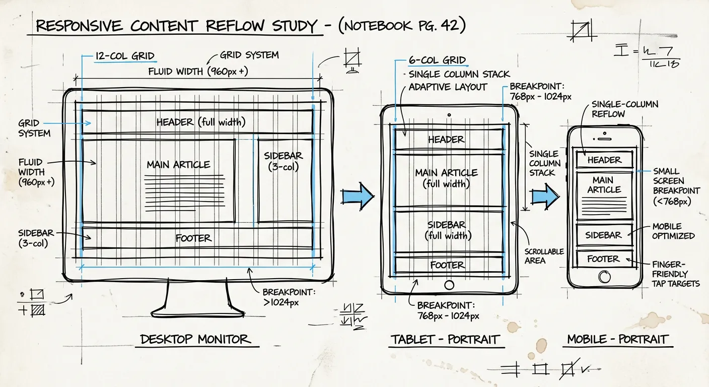 Responsive design — one codebase, every screen