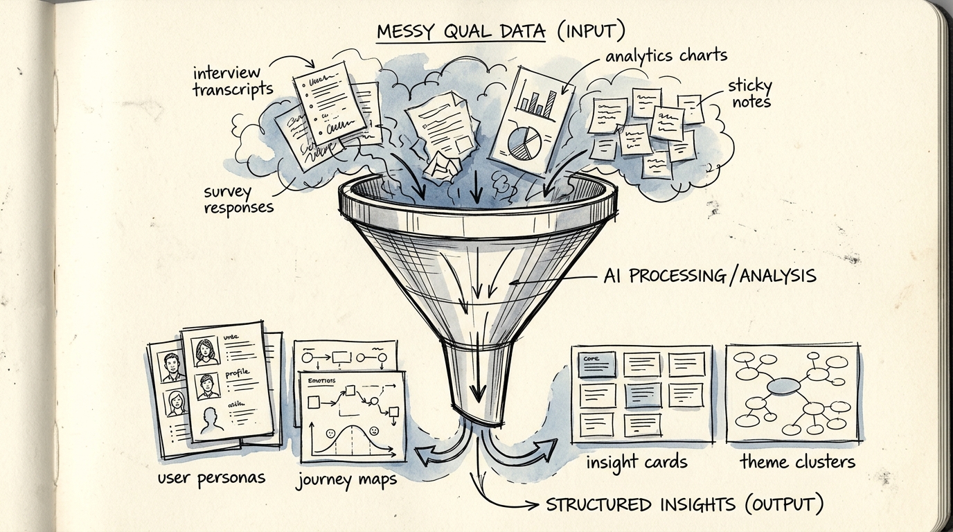 Claude แปลง messy qualitative data เป็น structured insights