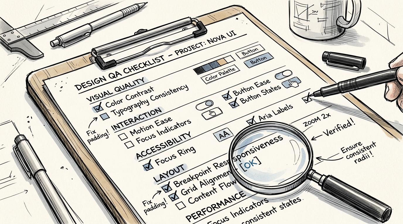 Design QA Checklist — verify every item before delivery