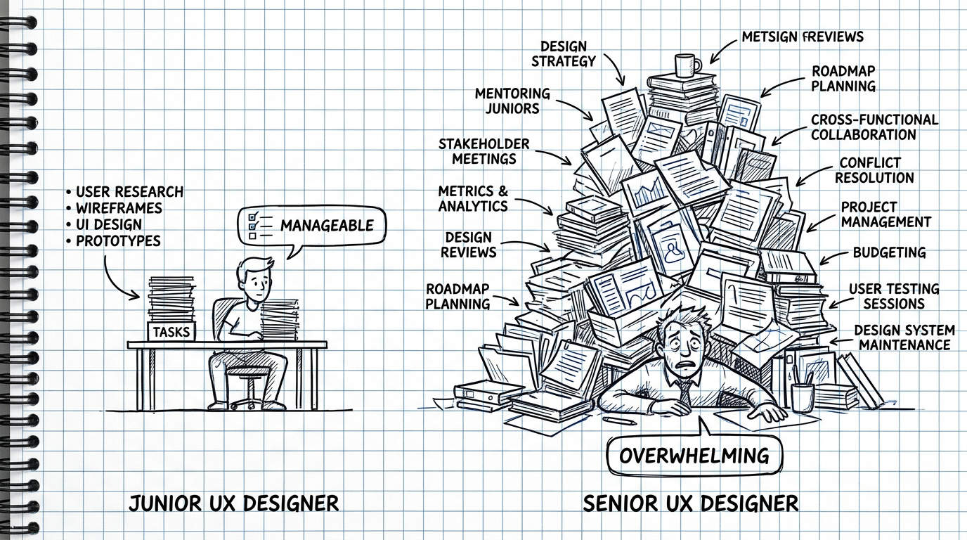 Workload increase when moving from Junior to Senior