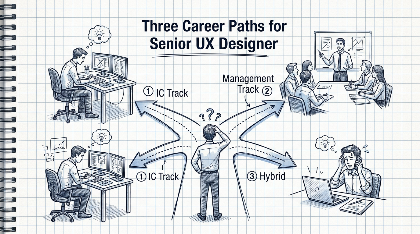 3 paths for Senior UX — IC, Manager, or Hybrid